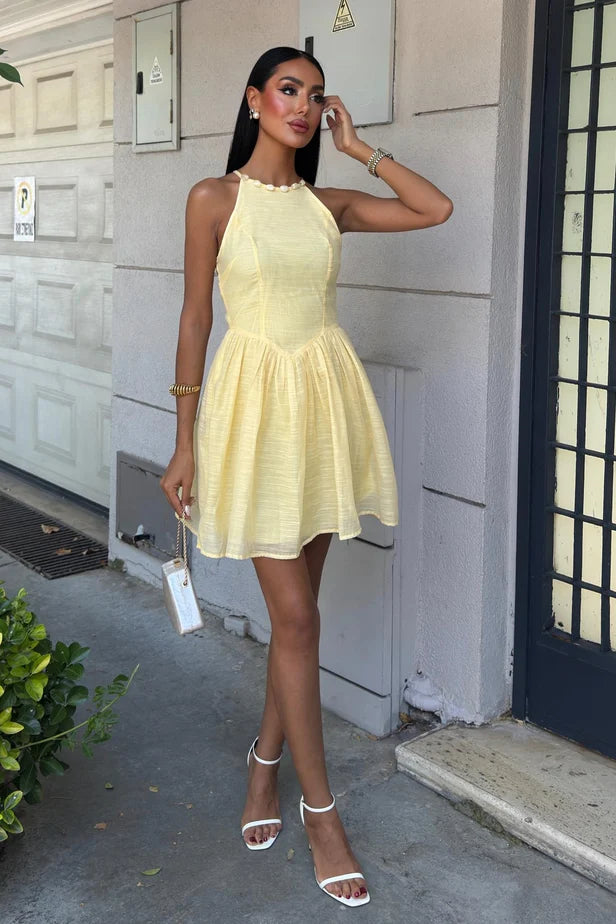 Vestido Mini Tejido Sin Mangas Galezzo