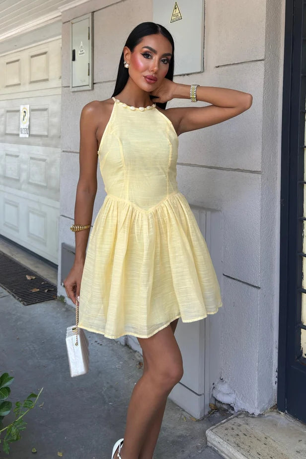 Vestido Mini Tejido Sin Mangas Galezzo