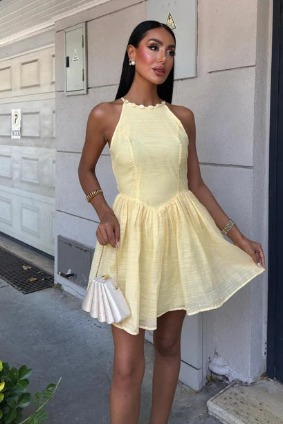 Vestido Mini Tejido Sin Mangas Galezzo