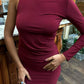 Alexandrine Elegant Dress with Cleavage Detail